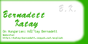 bernadett katay business card